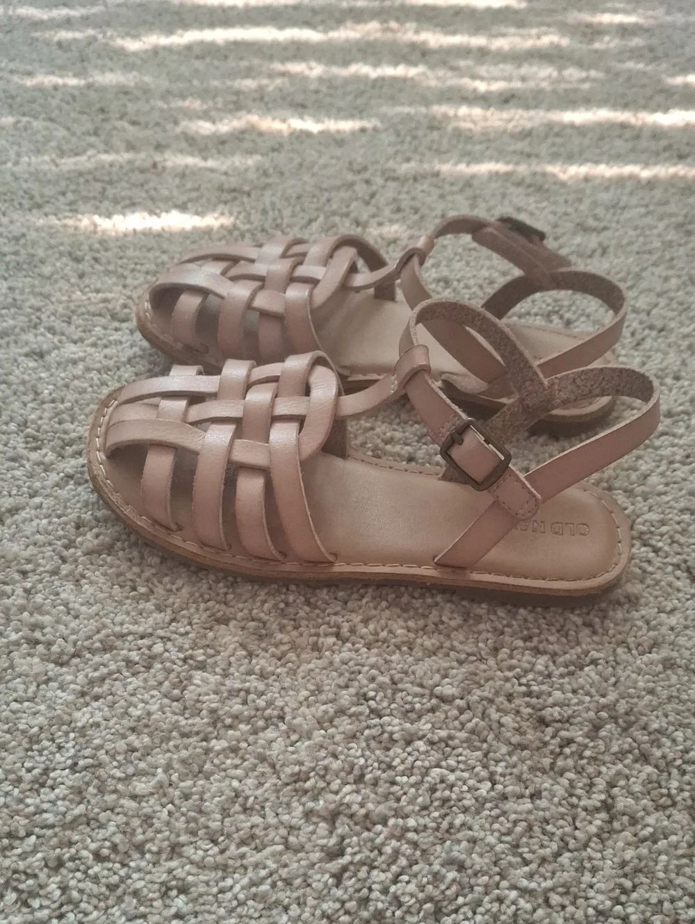 Old Navy Kids' Pink Tan Woven Sandals